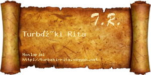 Turbéki Rita névjegykártya